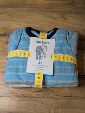 Carter's 2 Pack Fleece Footed Pajamas Size 3T